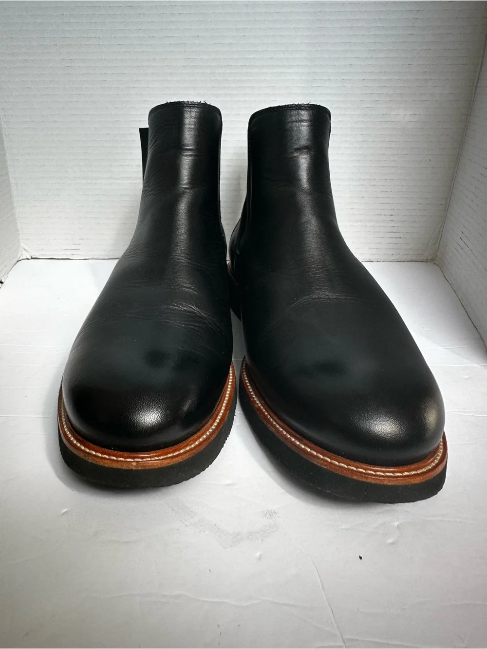 Samuel Hubbard Men’s Black 24 Seven Leather 2.0 Chelsea Boots- Size 11